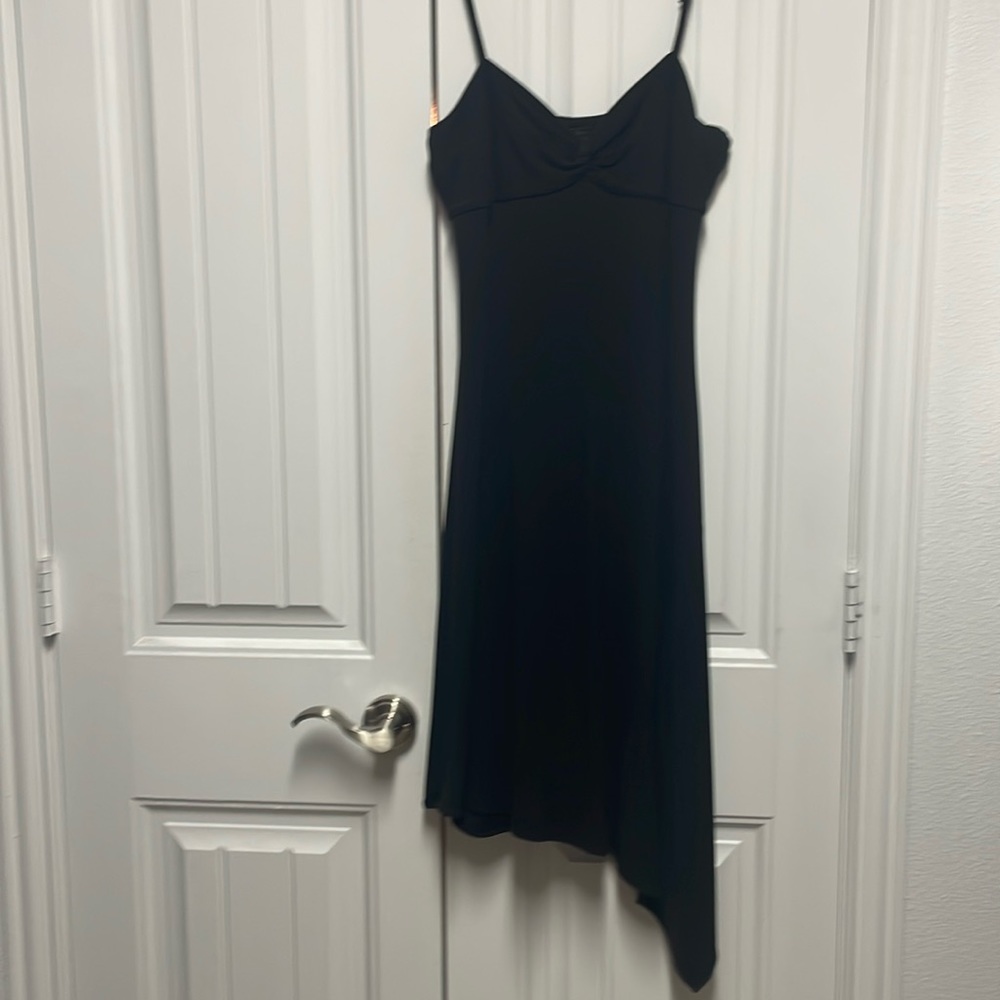 BCBG Maxazria medium black dress with adjustable spaghetti straps